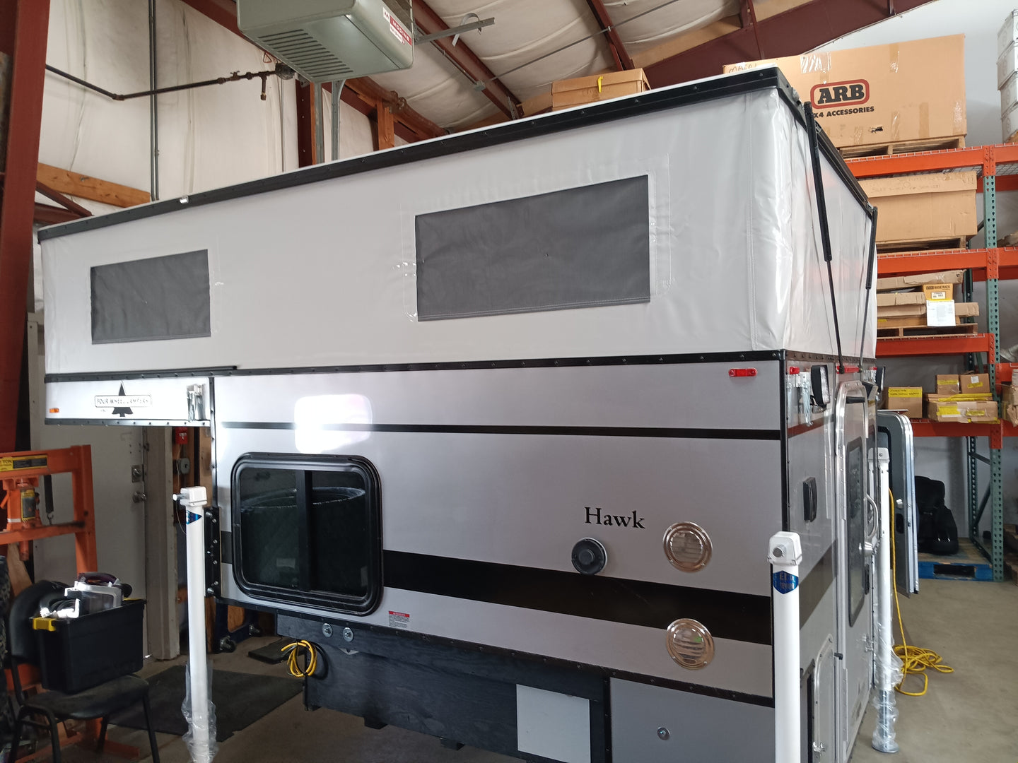 Available Now: Front Dinette Hawk Base Four Wheel Camper