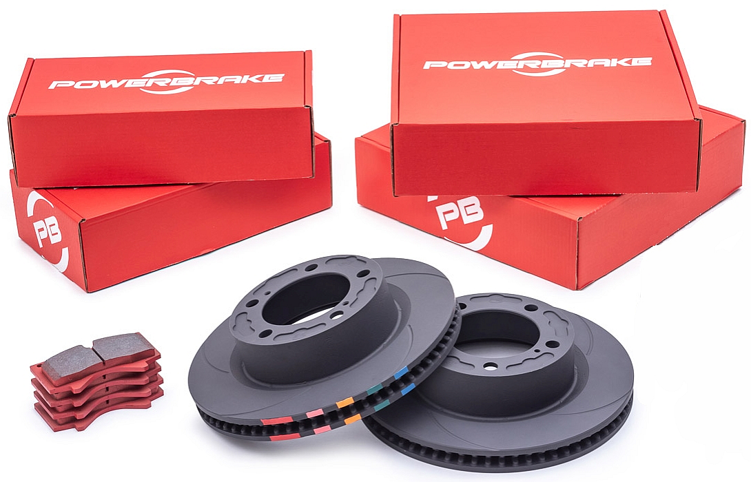 Powerbrake D-Line Brake Rotor & Pad Kit for 5th Toyota 4Runner (10+)