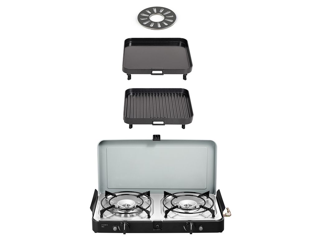 2 Cook 3 Pro Deluxe / Portable 3 Piece / Gas Barbeque Camp Cooker by Front Runner