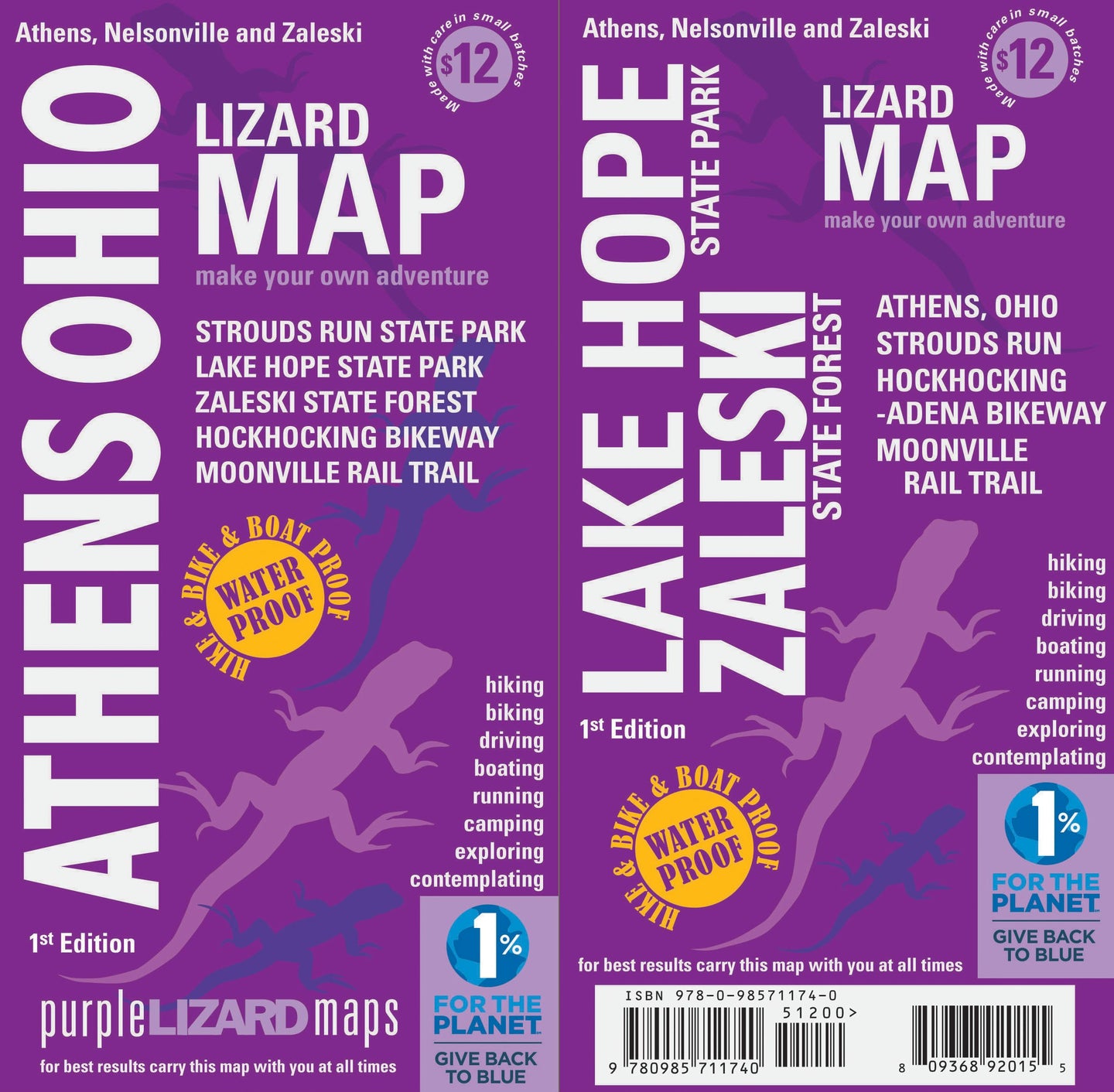 Purple Lizard Athens-Zaleski State Forest Lizard Map