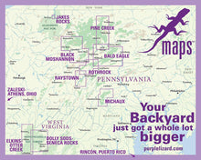 Load image into Gallery viewer, Purple Lizard Michaux Lizard Map
