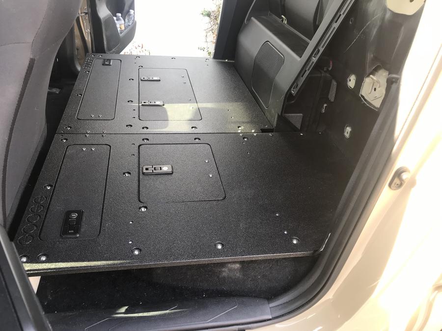 Goose Gear Toyota Tacoma 2005-Present 2nd and 3rd Gen. Double Cab Second Row Seat Delete Plate System Keeping Factory Back Wall
