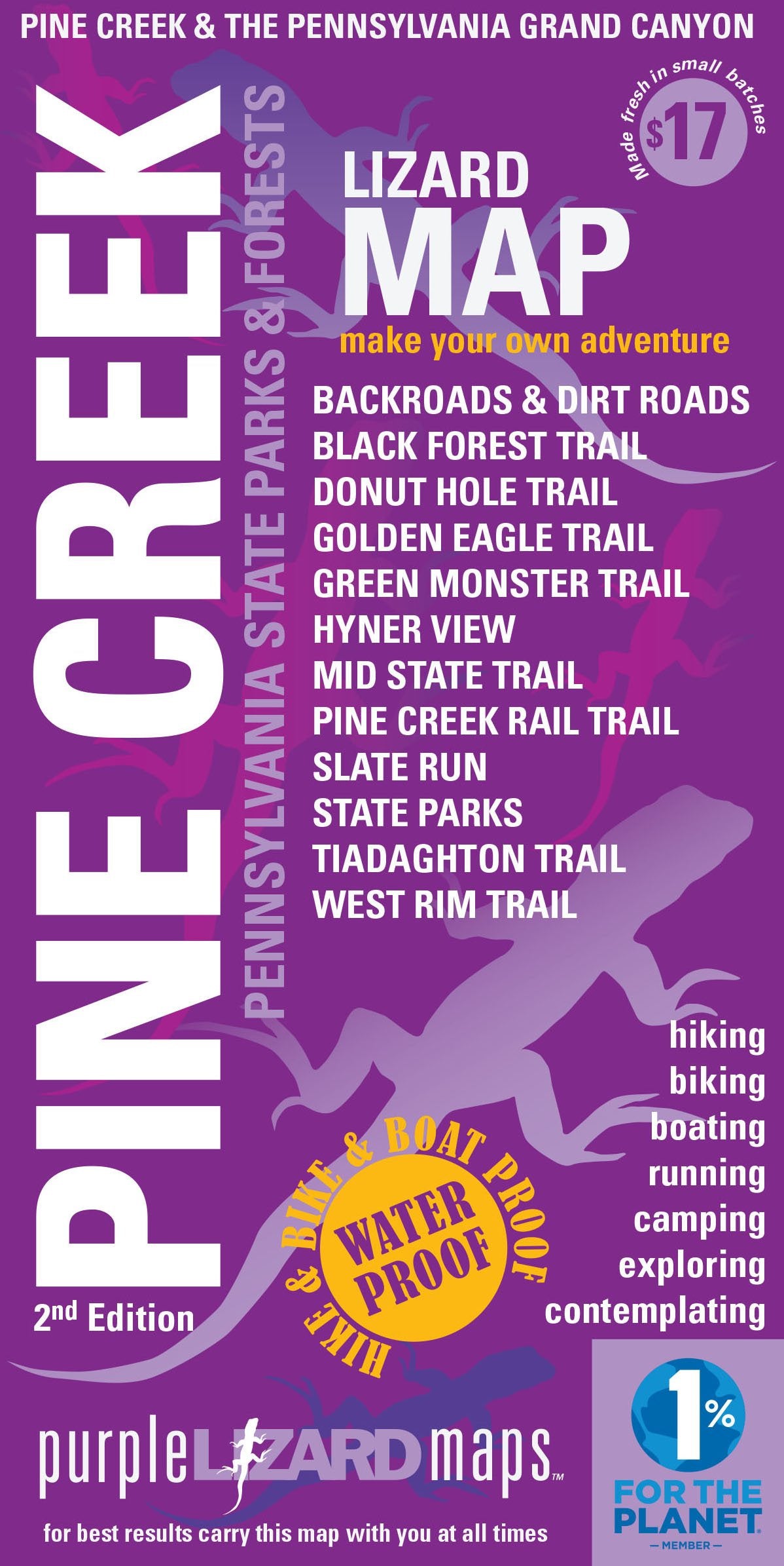 Purple Lizard Pine Creek Lizard Map