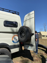 Load image into Gallery viewer, Owl Van Engineering New Sprinter Tire Carrier for 2019-2020 (including 2020 Revel)
