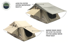 Load image into Gallery viewer, OVS TMBK 3 Person Roof Top Tent with Green Rain Fly
